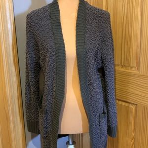 Grey Popcorn Cardigan
